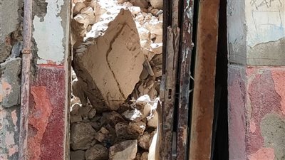 انهيار جزئي لعقار بمنطقة اللبان بالإسكندرية
