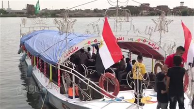 أطفال الوراق يحتفلون بالعيد في المراكب النيلية| فيديو 