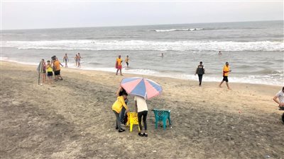  توافد الزائرين على مصيف بلطيم لقضاء أول أيام عيد الفطر المبارك | صور