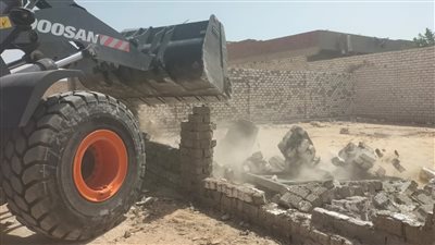 إزالة 49 حالة بناء مخالف وتعدعلي الأراضي الزراعية بقرى الجيزة | صور