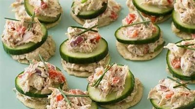 طريقة عمل مقبلات الخيار والتونة في خطوات بسيطة