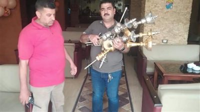 التحفظ على 50 شيشة في حملة مكبرة بشوارع حي الطالبية | صور