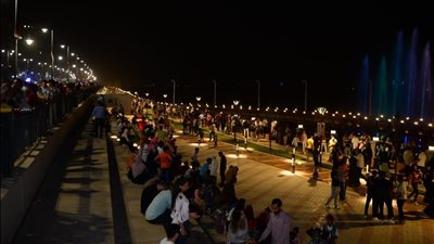 كورنيش النيل والممشى السياحي قبلة أهالي بني سويف للاحتفال بعيد الفطر | صور