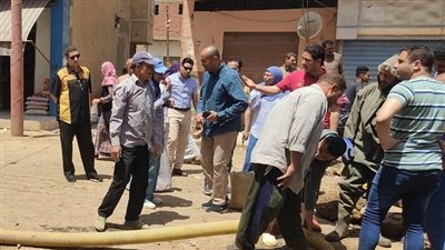 تسبب في انقطاع المياه.. إصلاح كسر بخط الطرد الرئيسي في سمسطا ببني سويف