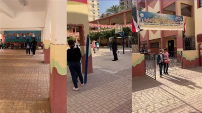 توافد تلاميذ الصف الخامس والسادس الابتدائي على لجان ميت عقبة بالجيزة |فيديو