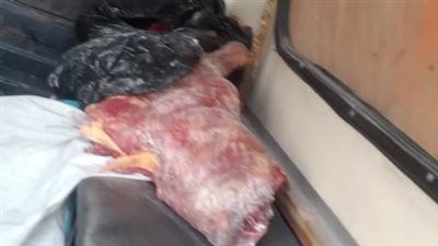 ضبط لحوم مجهولة المصدر ودقيق معاد تدويره فى الإسكندرية