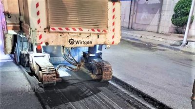 رصف شارع البحر بالغربية لتحقيق السيولة المرورية 