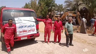 غاز مصر تبدأ توصيل الغاز الطبيعي لقرية الإيمان بأسوان