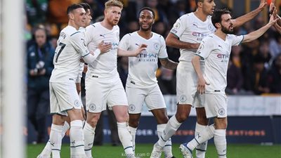 سوبر هاتريك دي بروين يقود مانشستر سيتي لاكتساح وولفرهامبتون 1/5