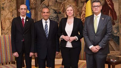 تفاصيل لقاء وفد حقوق الإنسان مع رئيس مجلس النواب البلجيكي