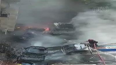 حريق يلتهم شونة سيارات ودراجات نارية بالشرقية.. والنيابة تبدأ التحقيقات|فيديو وصور