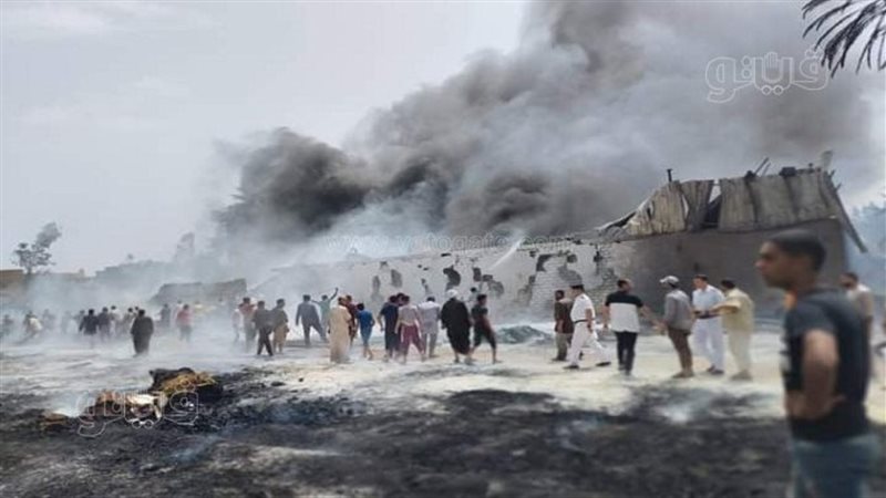 حريق مصنع مراتب بالشرقية