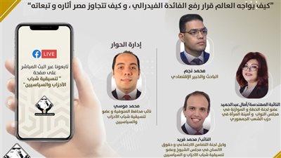 التنسيقية: جلسة نقاشية بشأن قرار رفع الفائدة الأمريكية وآثاره على مصر غدا 