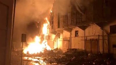 حريق في مخزن مخلفات ببدروم أسفل عمارة بسوهاج