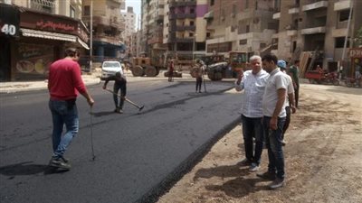 متابعة اعمال رصف شوارع الزقازيق بالشرقية 
