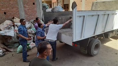 رفع ١٤٠ حالة إشغال وتحرير محاضر لـ ١٥ منشأة مخالفة بالحوامدية |صور