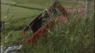 بالاسماء.. إصابة 3 أشخاص بحادث انقلاب سيارة في الدقهلية 