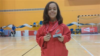 ياسمينا عيسى تتوج ببرونزية بطولة البحرين الدولية للريشة الطائرة لذوي الإعاقة