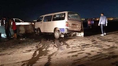 إصابة 7 أشخاص من أسرة واحدة في حادث تصادم على طريق السويس الصحراوي
