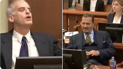 تعبيرات جوني ديب ردا على شهادة وتصرفات الدكتور النفسي لآمبر هيرد | فيديو