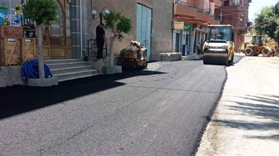 رصف شارع الدريسة بطهطا سوهاج لخدمة تكتل الأثاث | صور