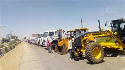 استعراض 30 سيارة للتدخل السريع ومواجهة الأزمات بمدينة الفشن ببني سويف