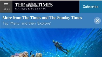 موقع جريدة The Times البريطانية يبرز المقصد السياحي المصري