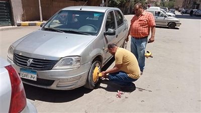 كلبشة 5 سيارات مخالفة في حملة بالطالبية| صور