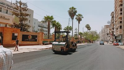 أعمال مكثفة لرصف شوارع المنصورة| صور 