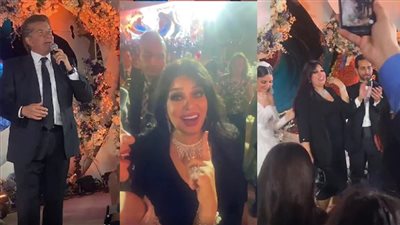 وليد توفيق يشعل حفل آية مدحت العدل.. ووصلة رقص لـ فيفي عبده لتحية العروس | فيديو