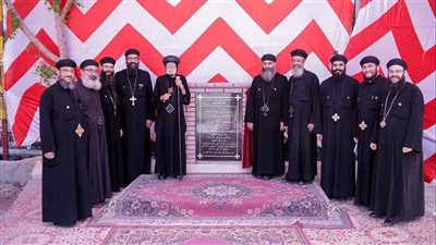 الأنبا داود يضع حجر أساس كنيسة يوحنا الحبيب بالمنصورة