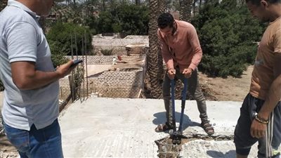 إزالة صبة سقف خرسانة في المهد بمنطقة الرياح بكرداسة | صور