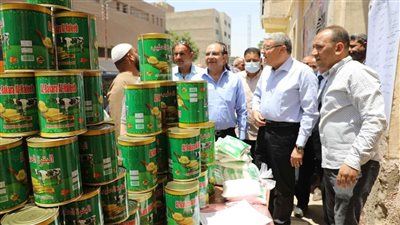 محافظ المنيا يتفقد منفذ بيع السلع الغذائية بأسعار مخفضة بأبو قرقاص 