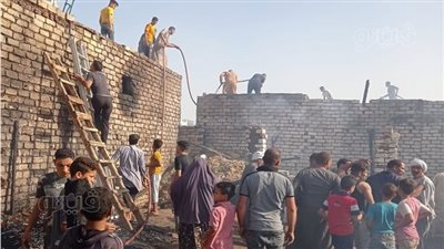 حريق منزلين وعشتين.. إصابة 3 سيدات ونفوق رؤوس ماشية ببني سويف