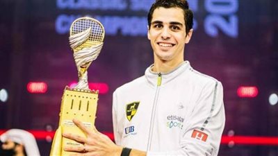 علي فرج يستعيد صدارة التصنيف الدولي للاعبي الإسكواش