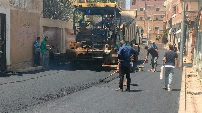 أعمال الرصف بالمنوفية