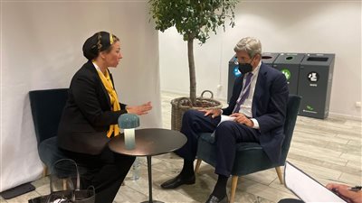 وزيرة البيئة تلتقي جون كيري المبعوث الرئاسي الأمريكي لشئون المناخ