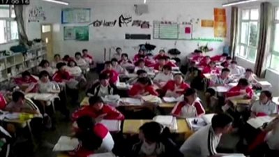 لحظات الرعب داخل مدرسة في الصين| فيديو 