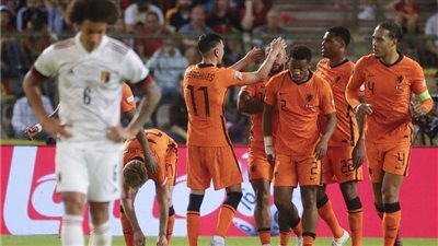 هولندا تضرب بلجيكا 1/4 في دوري الأمم الأوروبية