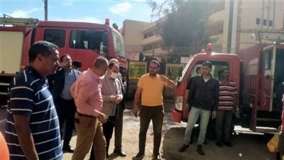 انتداب المعمل الجنائي لبيان أسباب نشوب حريق داخل مركز صيانة سيارات
