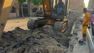 إحلال وتجديد خط المياه بحي العمرانية | صور