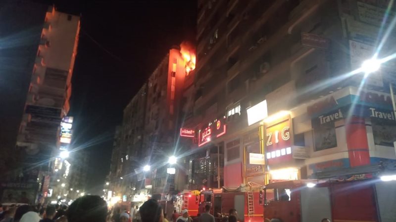 الحريق بأسيوط 
