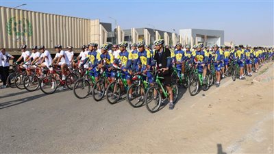 طلبة الكليات العسكرية تشارك في ماراثون الدراجات بالعاصمة الإدارية الجديدة