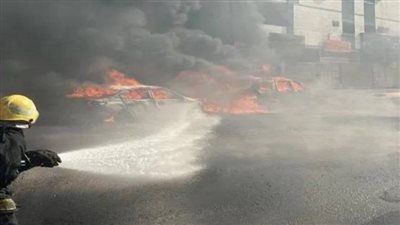 إصابة شخصين في احتراق سيارتين بالسعودية 