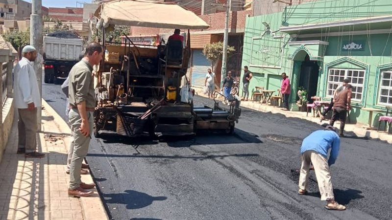 أعمال الرصف بالمنوفية