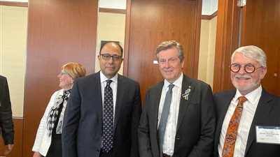 سفير مصر بكندا وعمدة تورونتو يشاركان في ندوة لدعم التعاون الاقتصادي والتجاري بين البلدين | صور