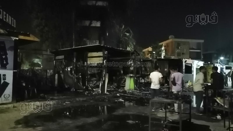 حريق ممشى قنا التجاري