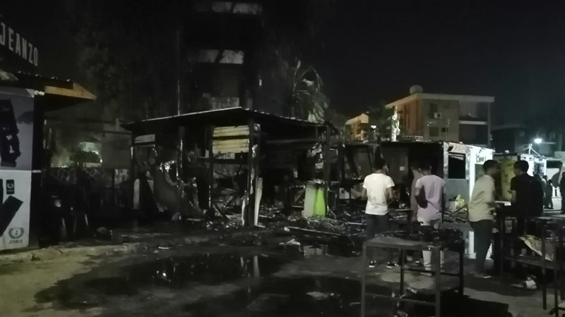 حريق الممشى التجارى