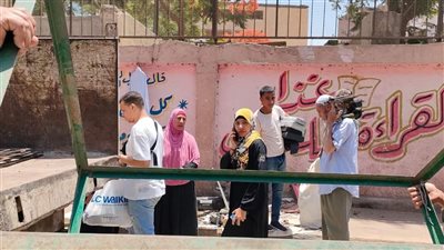 رفع ١٢٠ حالة إشغال بشوارع المدرسة والمجزر الآلي في الجيزة| صور