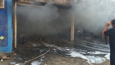 انتداب المعمل الجنائي لمعاينة حريق ورشة نجارة في المرج
